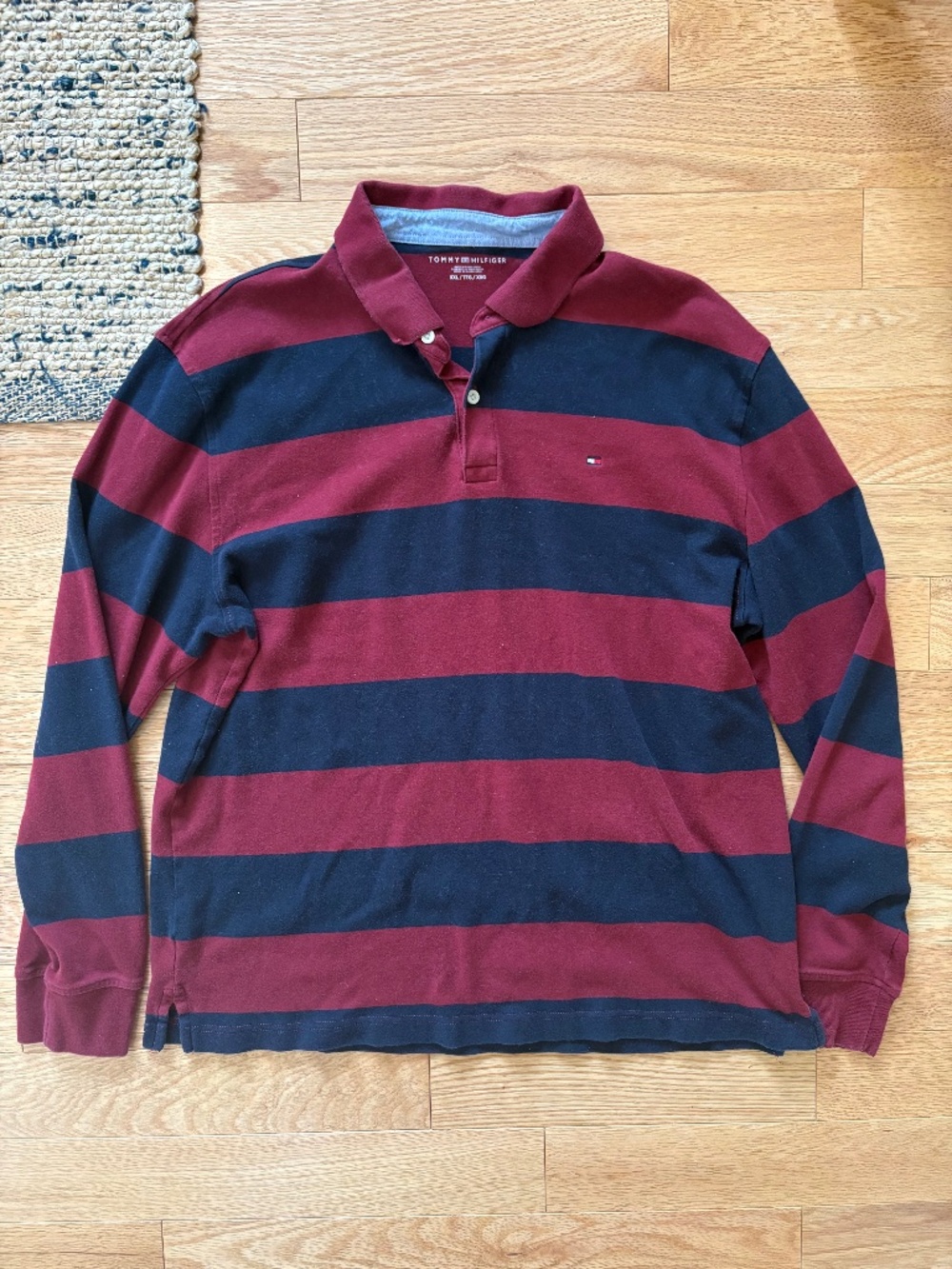 Tommy Hilfiger 100% cotton long sleeve polo shirt